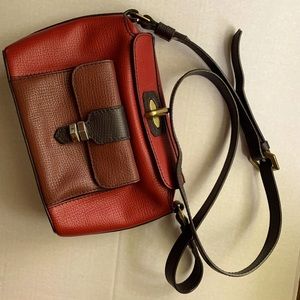orYANY crossbody bag new without tag leather red with brown